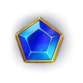 Blue Pentagon Gem symbol paytable icon