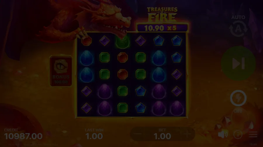 Treasures of Fire: Scatter Pays demo play
